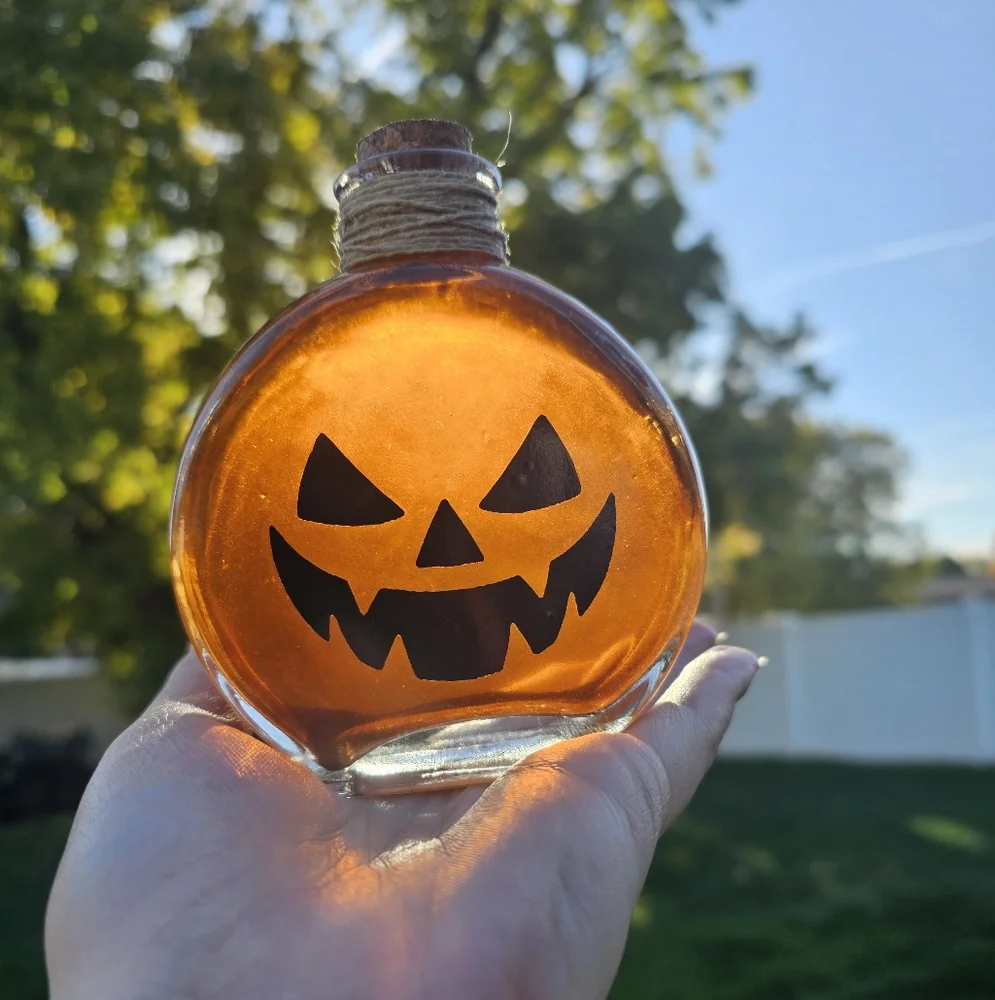 Halloween Pumpkin Face Potion Bottle